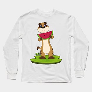 Meerkat Watermelon Fruit Long Sleeve T-Shirt